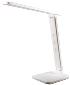 UNiLUX Lampe de bureau à LED et batterie HALO, pied, blanc