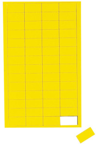 MAUL Symbole magnétique rectangle, 20 x 10 mm, jaune