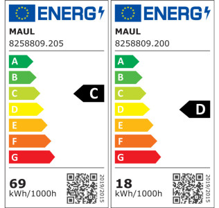 MAUL Lampadaire à LED MAULsenja, variateur, blanc