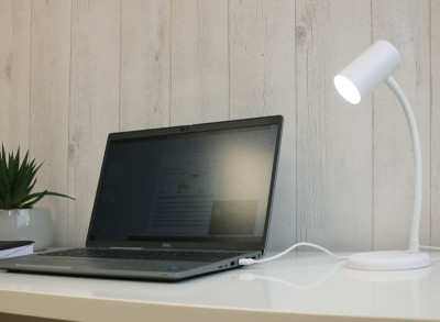 UNiLUX Lampe de bureau à LED LOU, pied, blanc