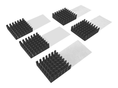 Qnap : HEATSINK F M.2 SSD module 5PCS 15X15MM BLACK SELF ADHESIVE