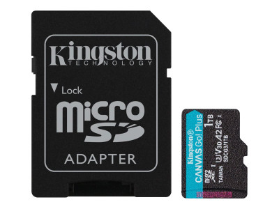 Kingston : 1TB MSDXC CANVAS GO PLUS 170R A2 U3 V30 card + ADP