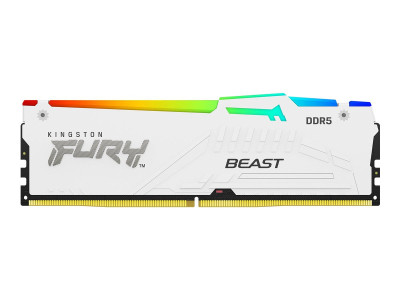 Kingston : 16GB DDR5 6000MT/S CL30 DIMM FURY BEAST WHITE RGB EXPO