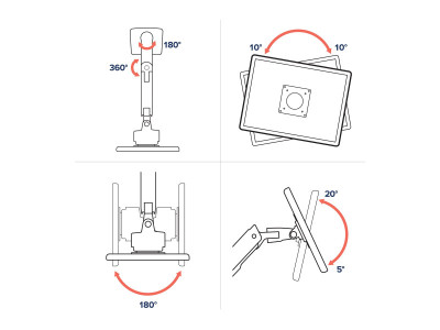 Ergotron : HX ARM avec VERY HEAVY DUTY PIVOTDESK MOUNT MBK