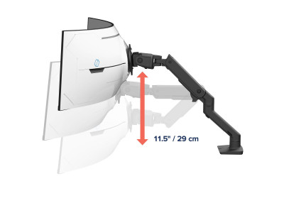 Ergotron : HX ARM avec VERY HEAVY DUTY PIVOTDESK MOUNT MBK