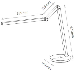 Hansa Lampe de bureau à LED Cascade, pied, blanc