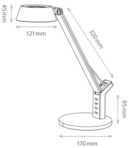 Hansa Lampe de bureau à LED Glow, pied, cuivre