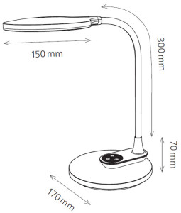 Hansa Lampe de bureau/murale à LED Horizon, blanc