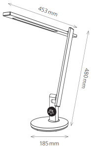 Hansa Lampe de bureau à LED Beam, pied, gris foncé