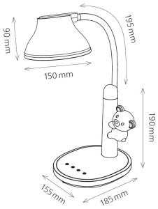 Hansa Lampe de bureau à LED Twinkel, pied, rose pâle