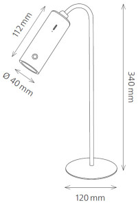 Hansa Lampe de bureau à LED rechargeable Flare spot, blanc