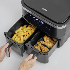 SEVERIN Friteuse à air chaud FR 2453, 2 x 3,8 litres