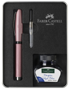 FABER-CASTELL Set d'écriture Essentio Aluminium, rose