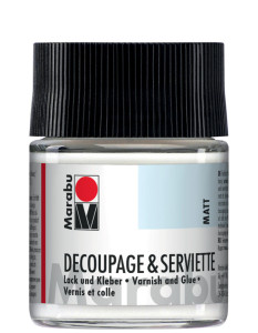 Marabu Vernis & Colle pour serviettes, mat, 500 ml, en pot