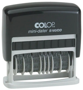 COLOP Mini Doppel-Datumstempel S160/DD, schwarz