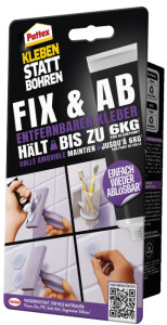 Pattex Colle de montage FIX & AB, tube de 44 g, transparent