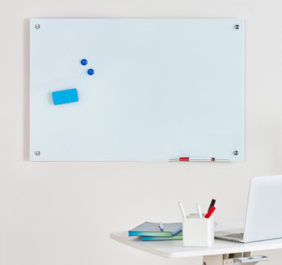 LogiLink Tableau magnétique en verre, (L)900x(H)600mm, blanc