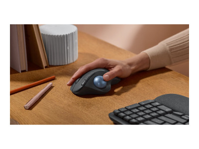 Logitech : ERGO M575S WRLS TRACKBALL GRAPHITE+BLUE BALL-EMEA28-935