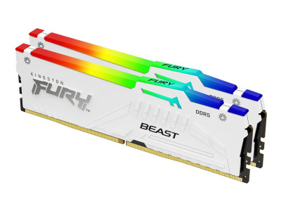 Kingston : 32GB DDR5-6000MT/S CL36 DIMM (kit OF 2) BEAST WHITE RGB EXPO