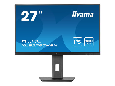 Iiyama : 27IN IPS-PANEL 1920X1080 USB-C DOCK (65W PD LAN DP-OUT USB 3X3.