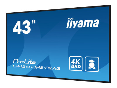 Iiyama : 43IN 3840X2160 UHD VA PANEL HAZE 25 500CD/M2 LANDSCAPE et P