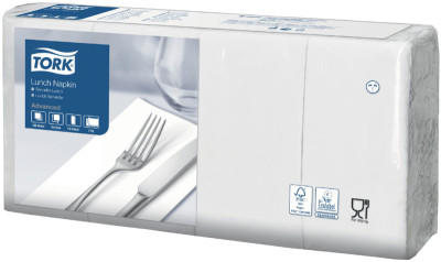 TORK Serviette de bistro SOFT, 328x325mm, 2 couches, blanc