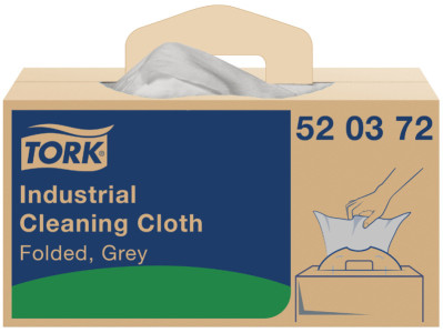 TORK Chiffon de nettoyage industriel, 415 x 355 mm, gris