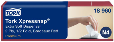 TORK Xpressnap Serviette, 213 x 165 mm, bordeaux