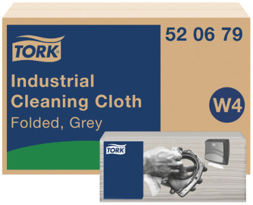 TORK Chiffon de nettoyage industriel, 415 x 355 mm, gris