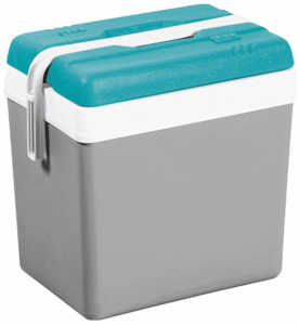 EDA Glacière, plastique, 24 litres, gris / bleu lagune