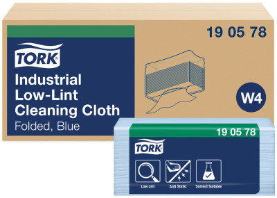 TORK Chiffon de nettoyage industriel, 390 x 324 mm, bleu