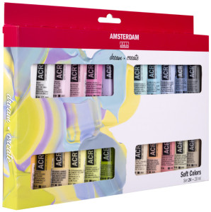 ROYAL TALENS Acrylfarbe AMSTERDAM Weiche Farben, 24 x 20 ml