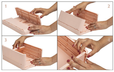 EXACOMPTA Boîte de rangement Smart Case Midi, vieux rose