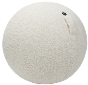 ALBA Ballon d'assise ergonomique MHBALL, tissu blouclé,blanc