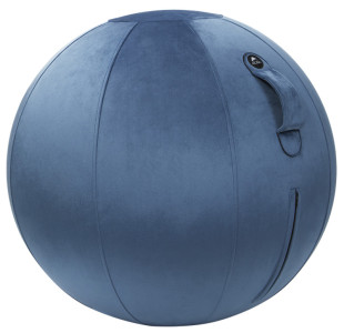 ALBA Ballon d'assise ergonomique MHBALL, velours, bleu nuit