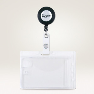 AVERY Porte-carte avec clip, 54 x 85 mm, transparent