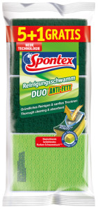 Spontex Éponge Duo Anti-Gras, 5+1 GRATUIT