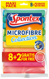 Spontex Chiffon microfibre Collection, 8+2 GRATUIT