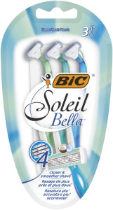 BIC Rasoir jetable Soleil Bella, pour femmes, pack de 3