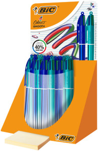 BIC Stylo à bille 4 Colours Smooth Gradient, présentoir