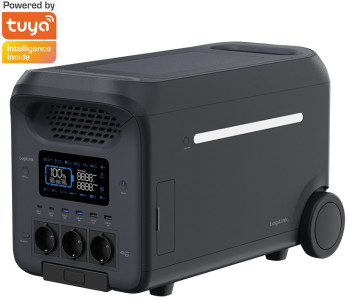 LogiLink Station de charge mobile, 3.000 watts, noir