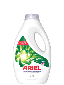 ARIEL Lessive liquide Universal+, 0,9 litre, 20 lavages