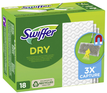 Swiffer Serpillère sèche au parfum febreze, pack de recharge