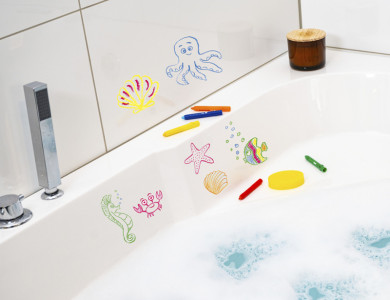 EBERHARD FABER Craie pour le bain Mini Kids, blister de 5