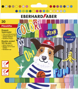 EBERHARD FABER Feutre double COLORI, étui carton de 10