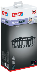 tesa Corbeille de douche MOON BLACK, noir