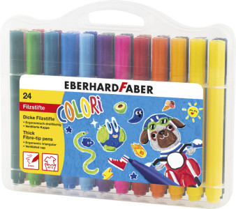 EBERHARD FABER Feutre large COLORI, étui de 12