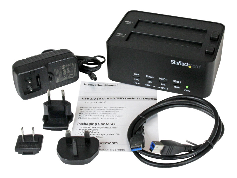 StarTech.com Duplicateur autonome de clés USB 1:2 - USB 2.0 - Copieur de  lecteur flash USB 1 vers 2 avec fonction d'effacement - duplicateur USB