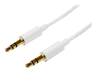 Startech : CABLE AUDIO STEREO MINI-JACK 3.5MM SLIM 2M - M/M - WHITE