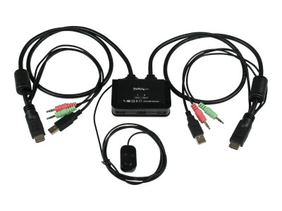 Startech : SWITCH /COMMUTATEUR KVM 2 PORTS USB HDMI AUDIO et CABLES